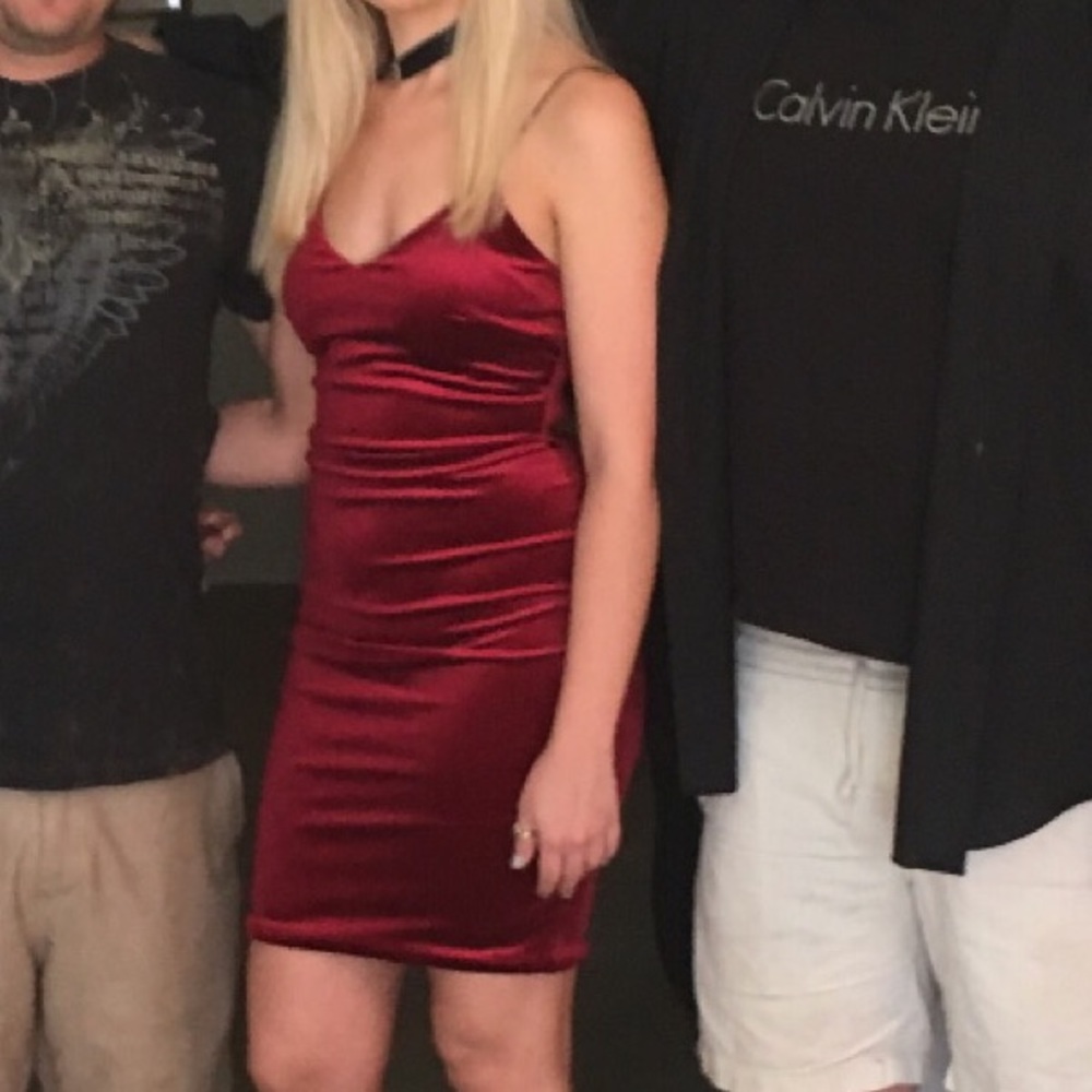 Velvet midi dress